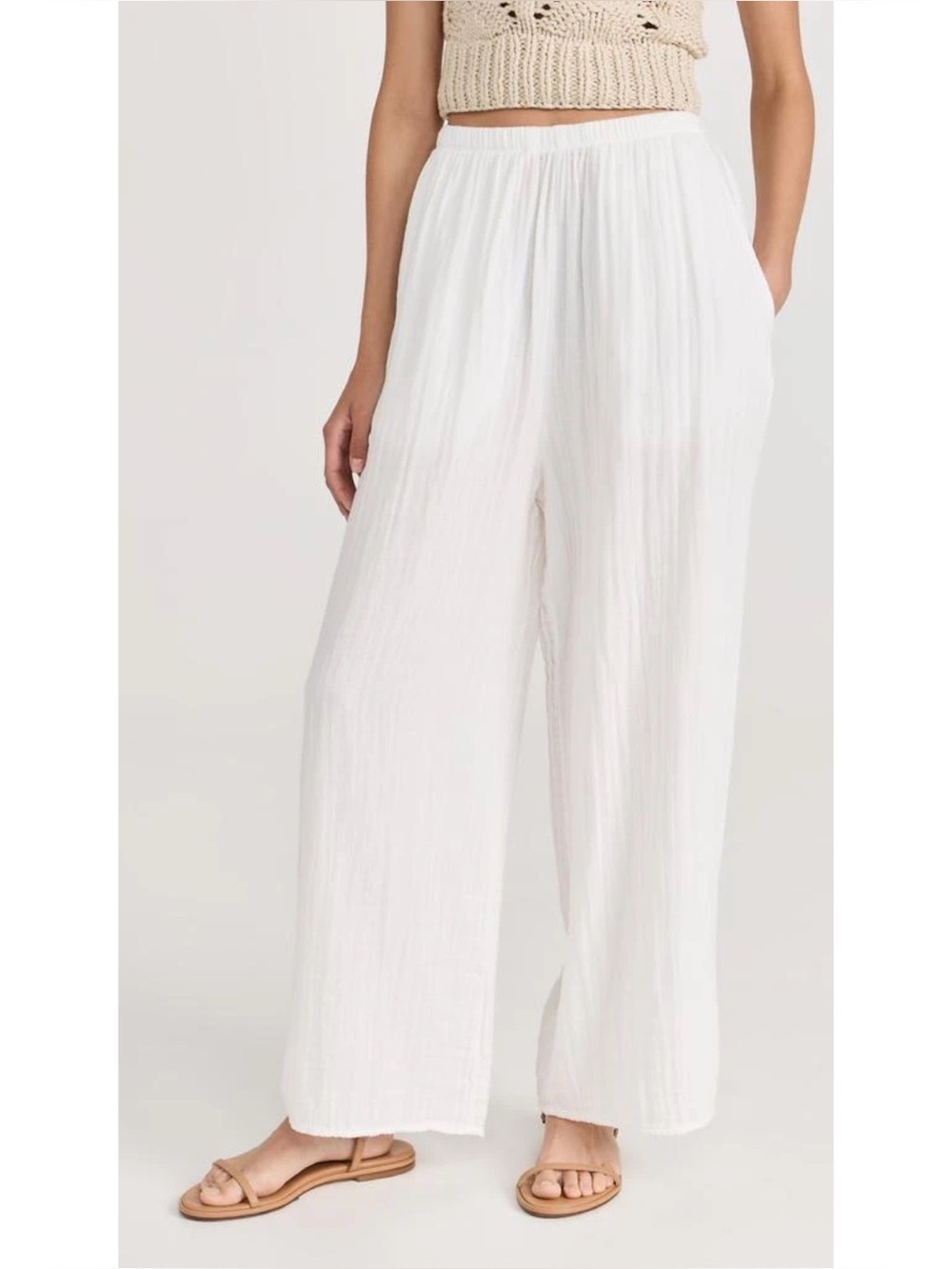 9 Seed The Pines Double Gauze Pants in White